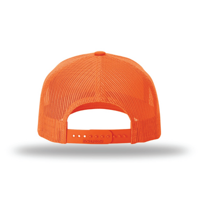 Richardson 882FP – Blaze Orange Five-Panel Trucker